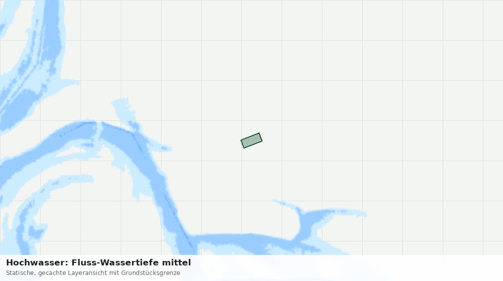 Statische Kartenansicht: Hochwasser: Fluss-Wassertiefe mittel
