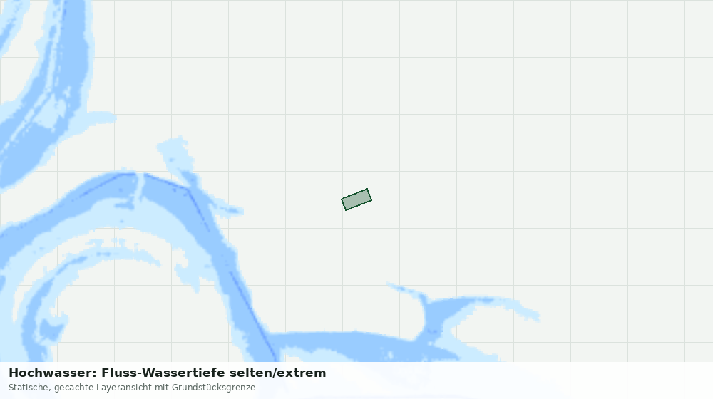 Statische Kartenansicht: Hochwasser: Fluss-Wassertiefe selten/extrem