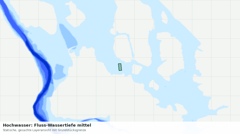 Statische Kartenansicht: Hochwasser: Fluss-Wassertiefe mittel