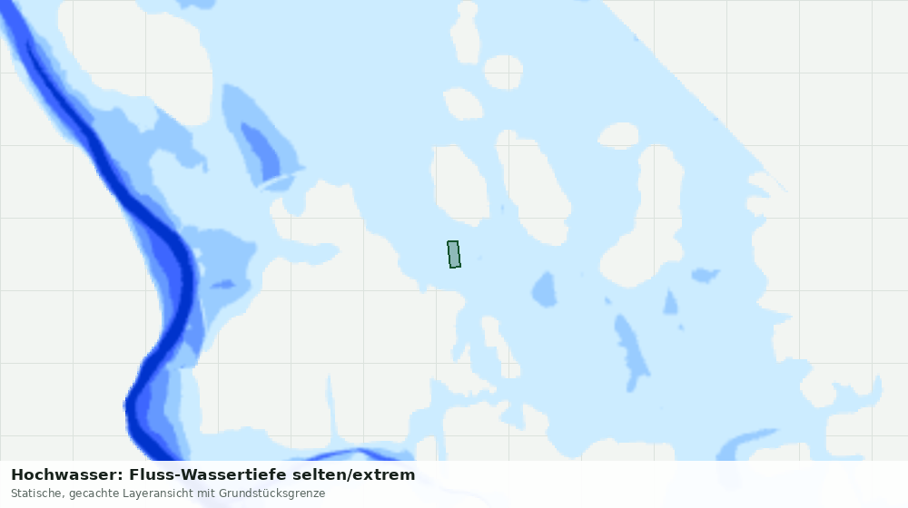 Statische Kartenansicht: Hochwasser: Fluss-Wassertiefe selten/extrem