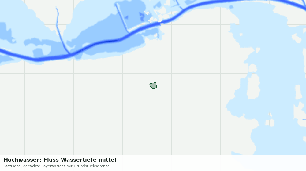 Statische Kartenansicht: Hochwasser: Fluss-Wassertiefe mittel