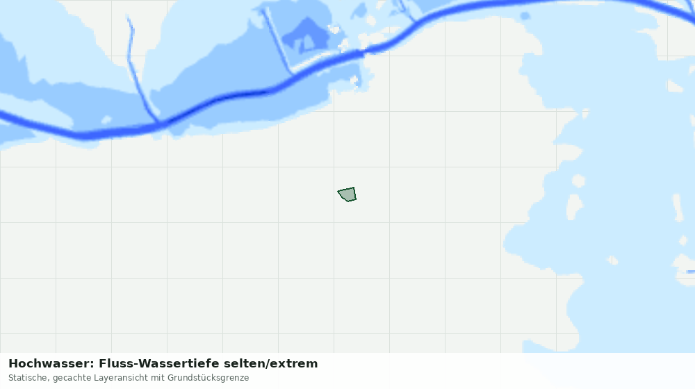 Statische Kartenansicht: Hochwasser: Fluss-Wassertiefe selten/extrem