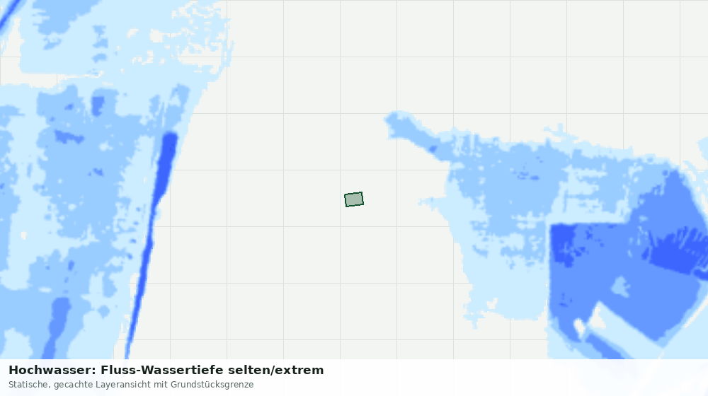 Statische Kartenansicht: Hochwasser: Fluss-Wassertiefe selten/extrem
