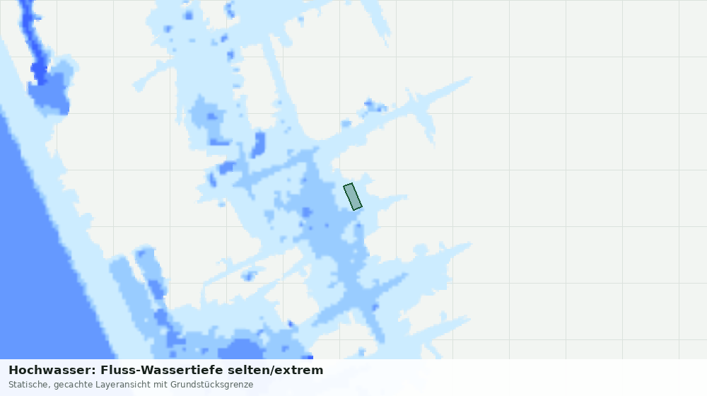 Statische Kartenansicht: Hochwasser: Fluss-Wassertiefe selten/extrem