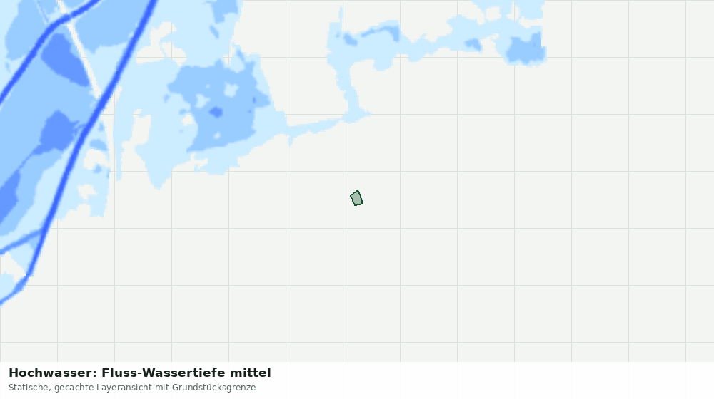 Statische Kartenansicht: Hochwasser: Fluss-Wassertiefe mittel