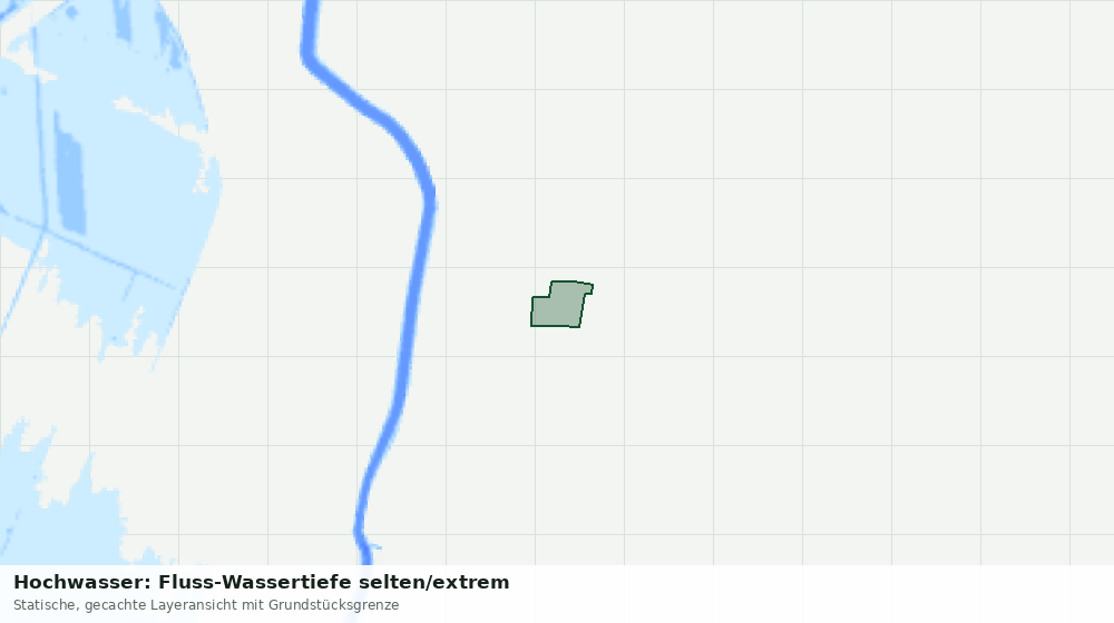 Statische Kartenansicht: Hochwasser: Fluss-Wassertiefe selten/extrem