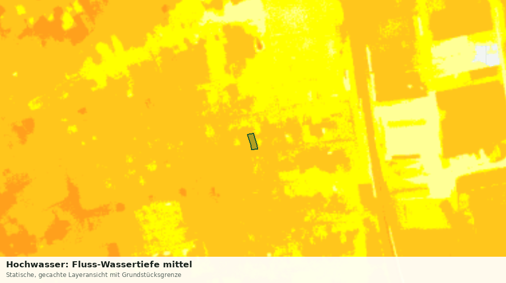 Statische Kartenansicht: Hochwasser: Fluss-Wassertiefe mittel