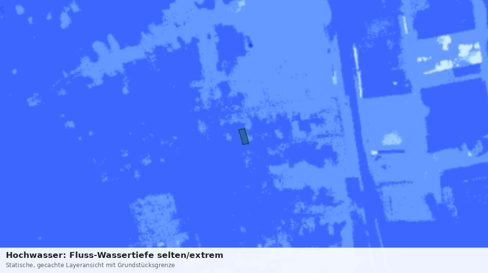 Statische Kartenansicht: Hochwasser: Fluss-Wassertiefe selten/extrem