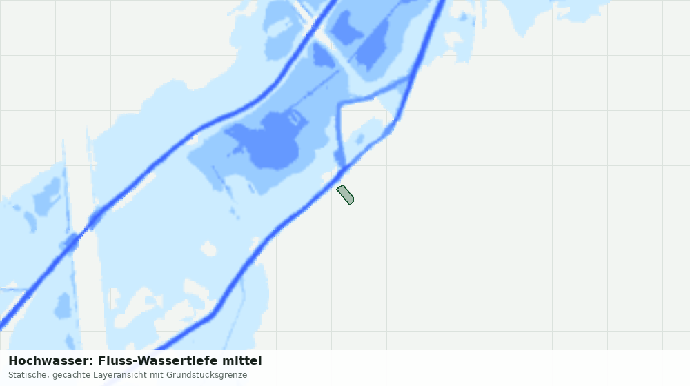 Statische Kartenansicht: Hochwasser: Fluss-Wassertiefe mittel