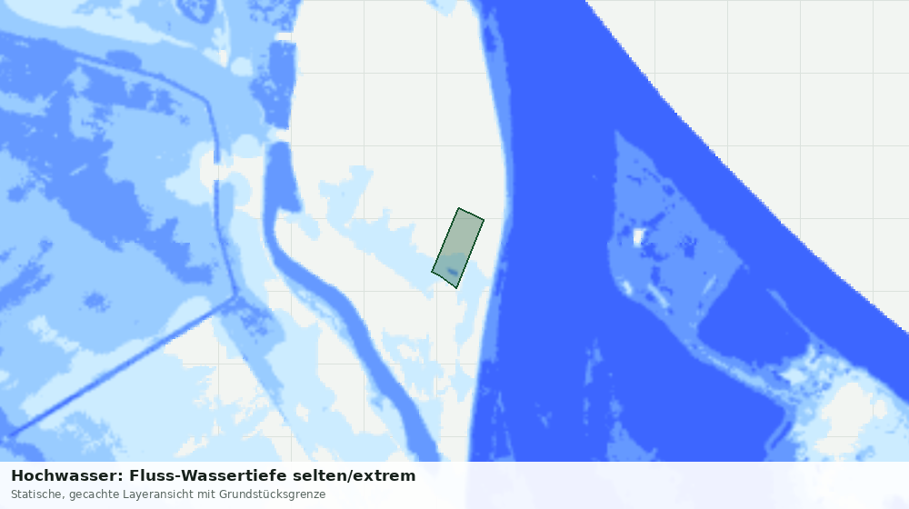 Statische Kartenansicht: Hochwasser: Fluss-Wassertiefe selten/extrem