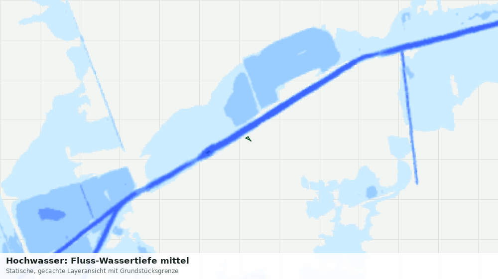 Statische Kartenansicht: Hochwasser: Fluss-Wassertiefe mittel