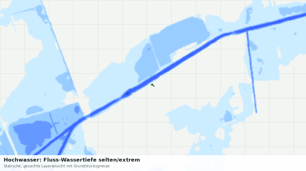 Statische Kartenansicht: Hochwasser: Fluss-Wassertiefe selten/extrem