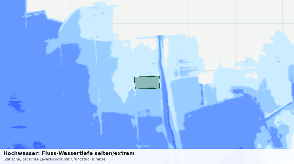 Statische Kartenansicht: Hochwasser: Fluss-Wassertiefe selten/extrem