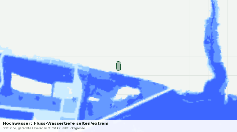 Statische Kartenansicht: Hochwasser: Fluss-Wassertiefe selten/extrem