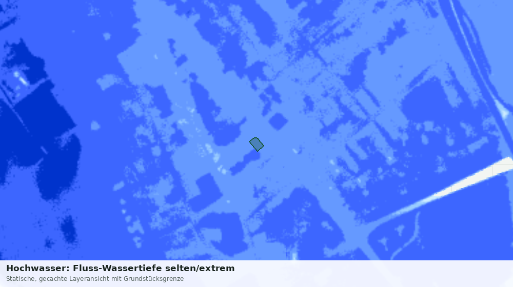 Statische Kartenansicht: Hochwasser: Fluss-Wassertiefe selten/extrem