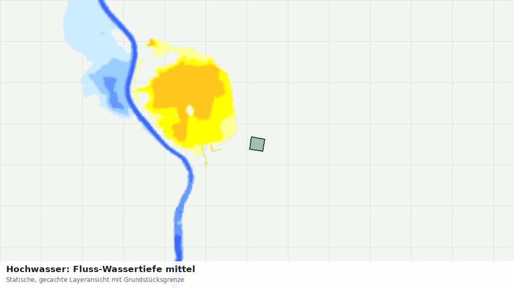 Statische Kartenansicht: Hochwasser: Fluss-Wassertiefe mittel