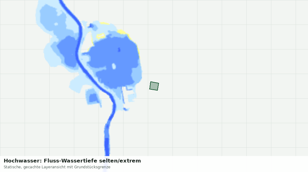 Statische Kartenansicht: Hochwasser: Fluss-Wassertiefe selten/extrem