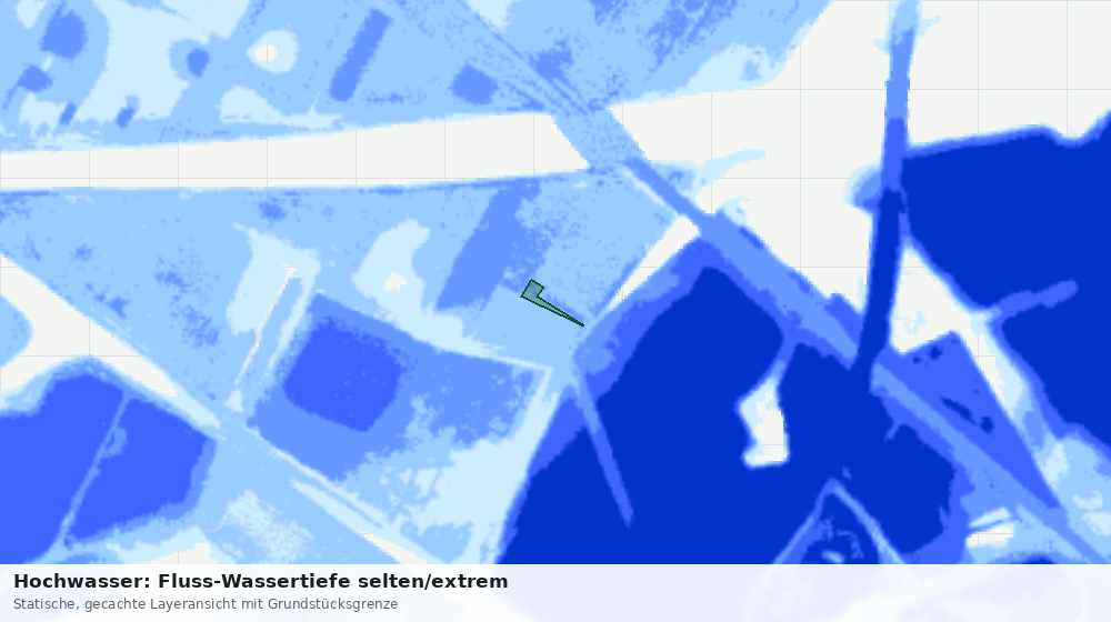Statische Kartenansicht: Hochwasser: Fluss-Wassertiefe selten/extrem