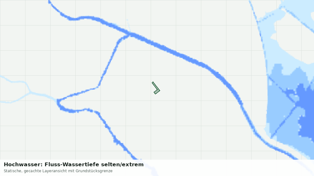 Statische Kartenansicht: Hochwasser: Fluss-Wassertiefe selten/extrem