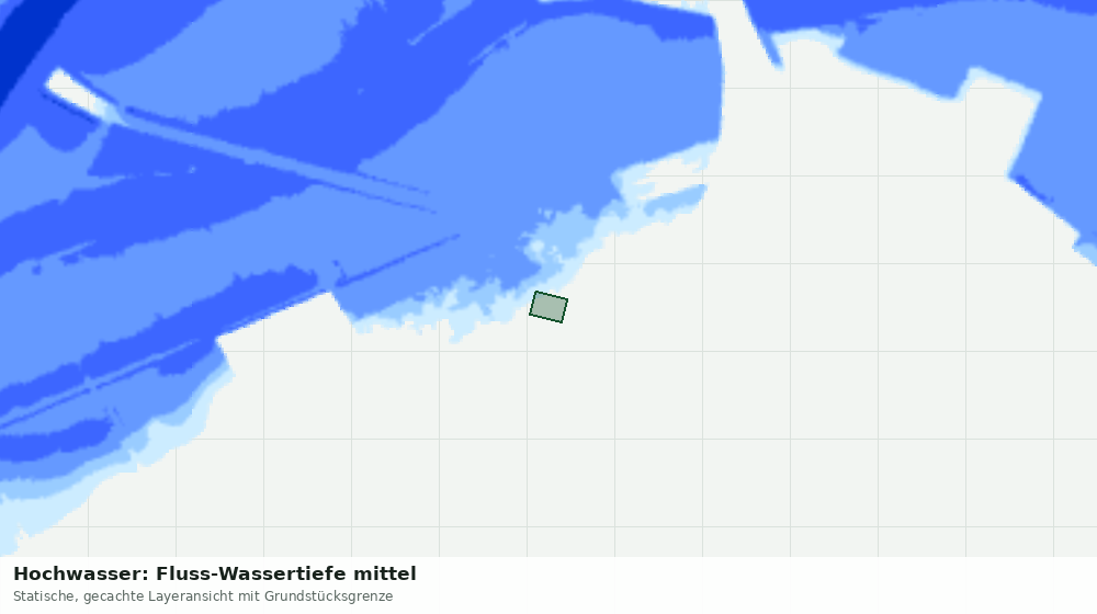 Statische Kartenansicht: Hochwasser: Fluss-Wassertiefe mittel