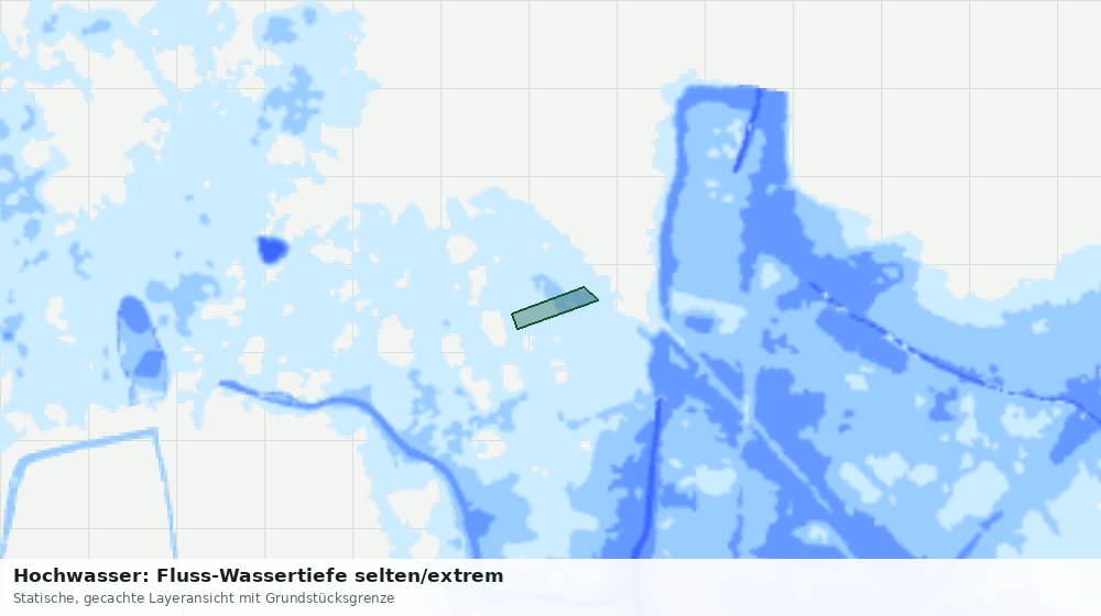 Statische Kartenansicht: Hochwasser: Fluss-Wassertiefe selten/extrem