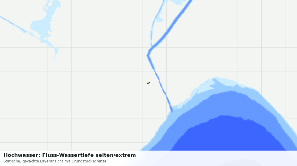 Statische Kartenansicht: Hochwasser: Fluss-Wassertiefe selten/extrem