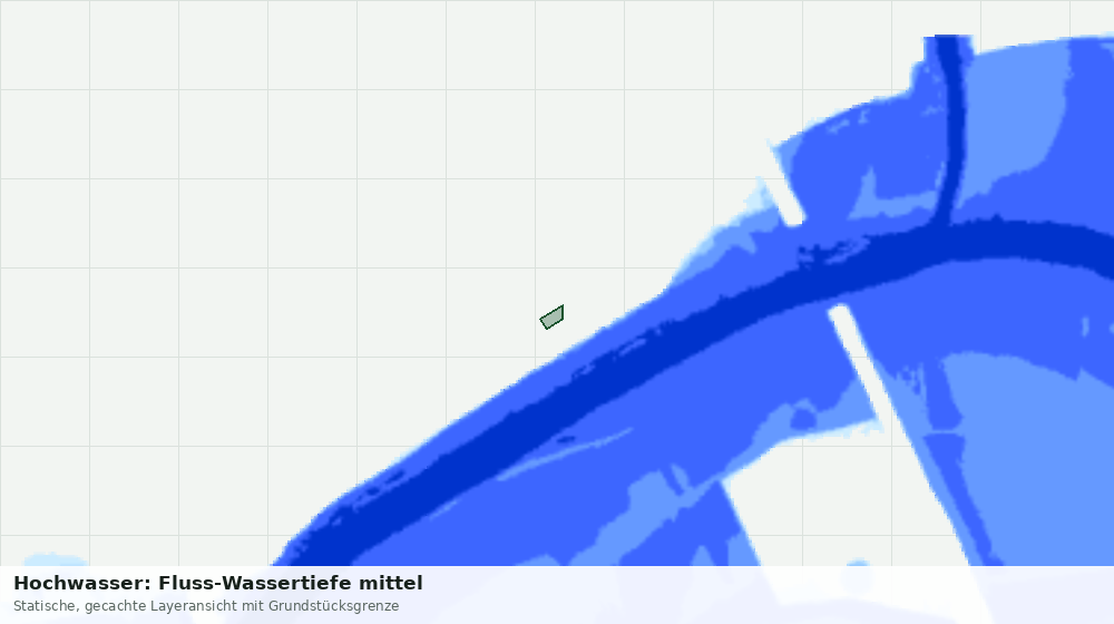 Statische Kartenansicht: Hochwasser: Fluss-Wassertiefe mittel