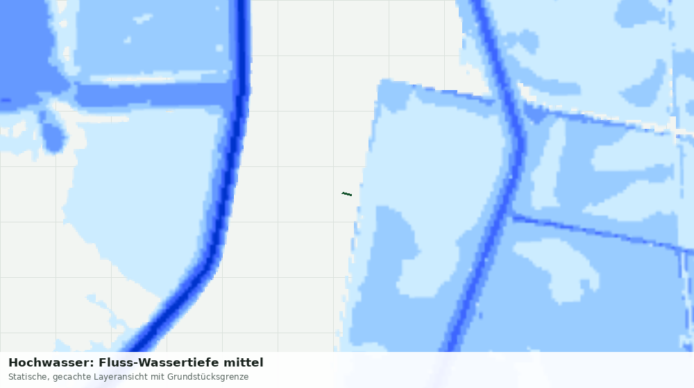 Statische Kartenansicht: Hochwasser: Fluss-Wassertiefe mittel