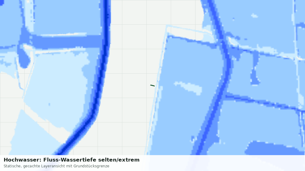 Statische Kartenansicht: Hochwasser: Fluss-Wassertiefe selten/extrem