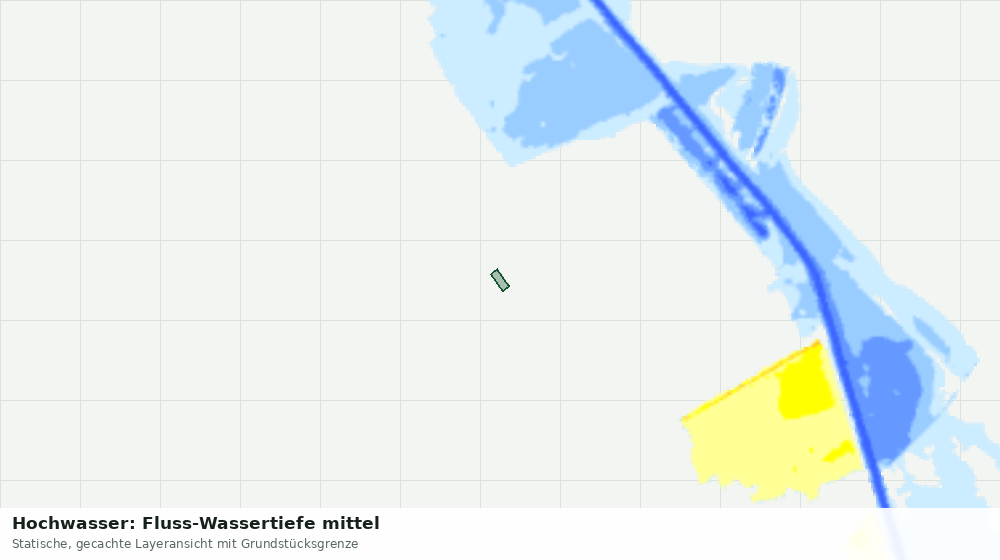 Statische Kartenansicht: Hochwasser: Fluss-Wassertiefe mittel