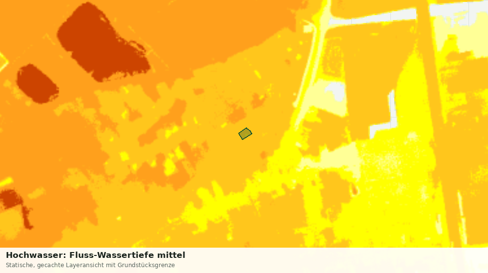 Statische Kartenansicht: Hochwasser: Fluss-Wassertiefe mittel