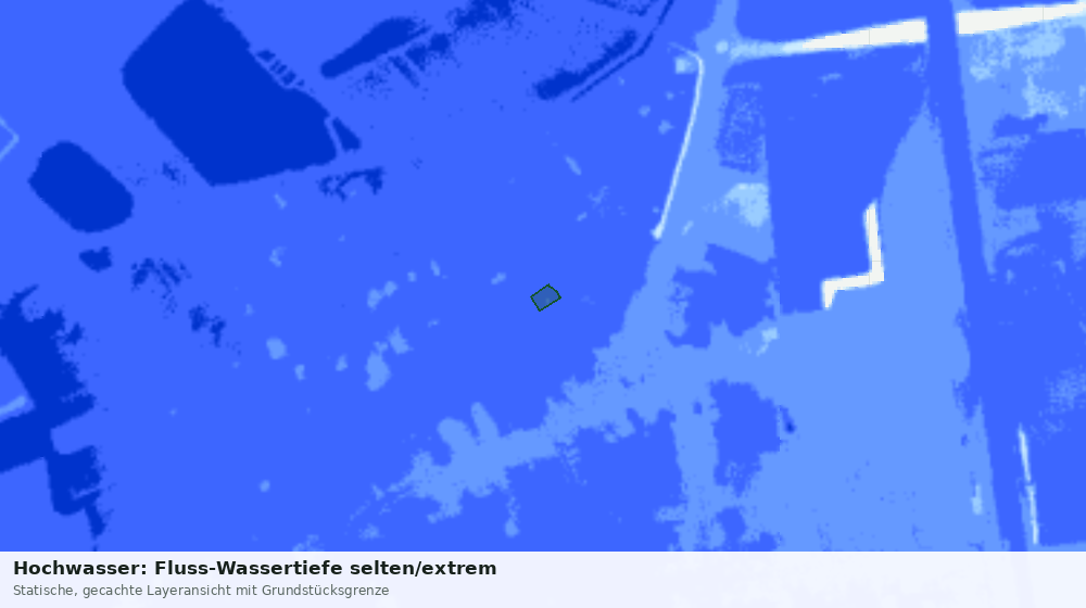 Statische Kartenansicht: Hochwasser: Fluss-Wassertiefe selten/extrem