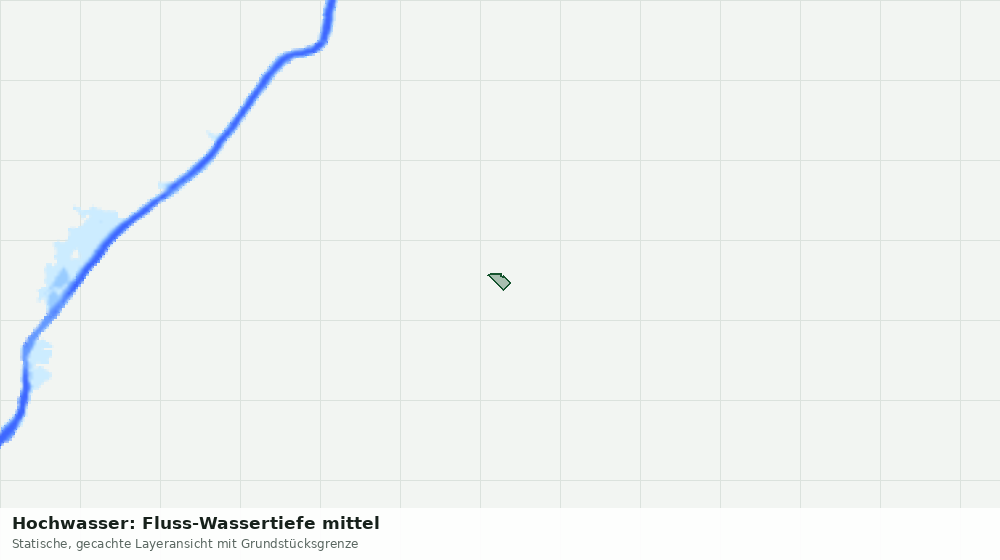 Statische Kartenansicht: Hochwasser: Fluss-Wassertiefe mittel