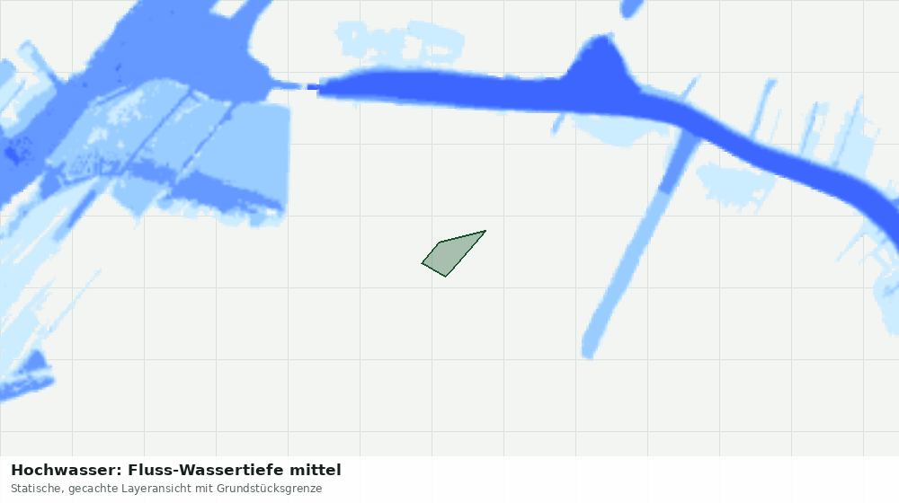 Statische Kartenansicht: Hochwasser: Fluss-Wassertiefe mittel