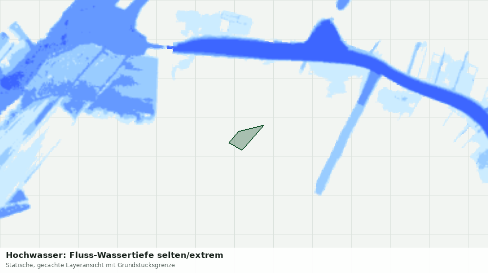 Statische Kartenansicht: Hochwasser: Fluss-Wassertiefe selten/extrem