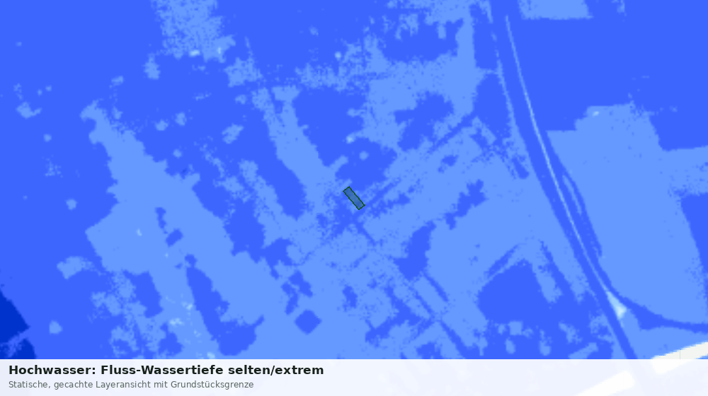 Statische Kartenansicht: Hochwasser: Fluss-Wassertiefe selten/extrem