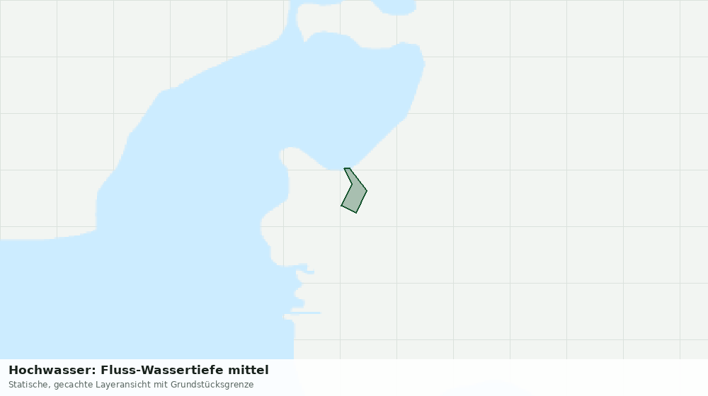 Statische Kartenansicht: Hochwasser: Fluss-Wassertiefe mittel