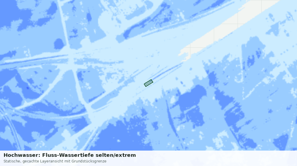 Statische Kartenansicht: Hochwasser: Fluss-Wassertiefe selten/extrem