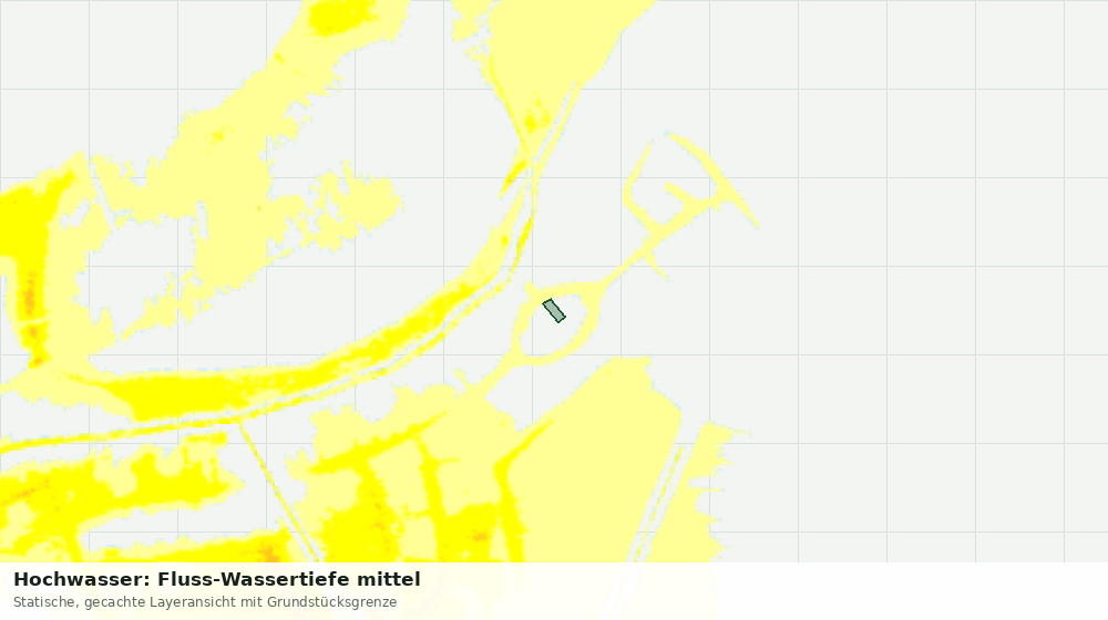 Statische Kartenansicht: Hochwasser: Fluss-Wassertiefe mittel