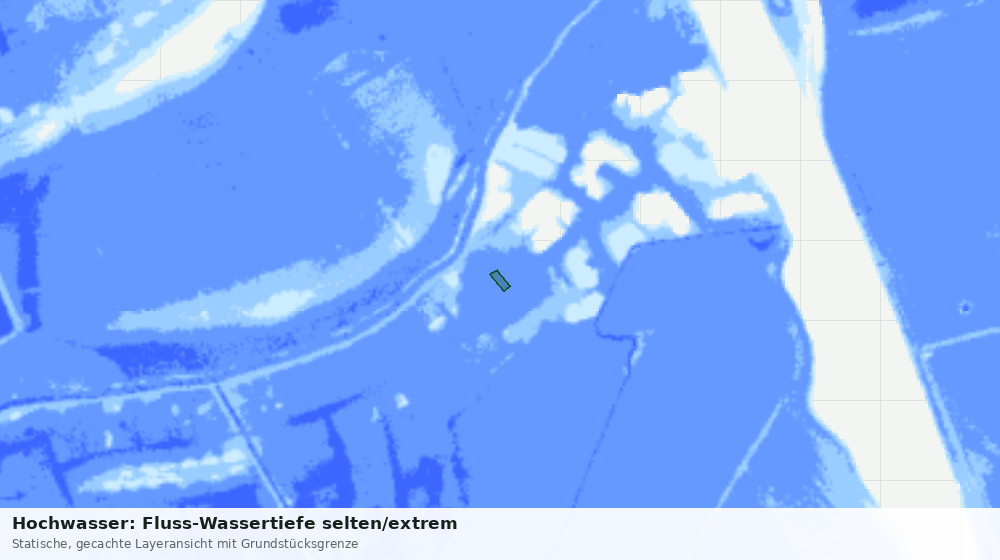 Statische Kartenansicht: Hochwasser: Fluss-Wassertiefe selten/extrem