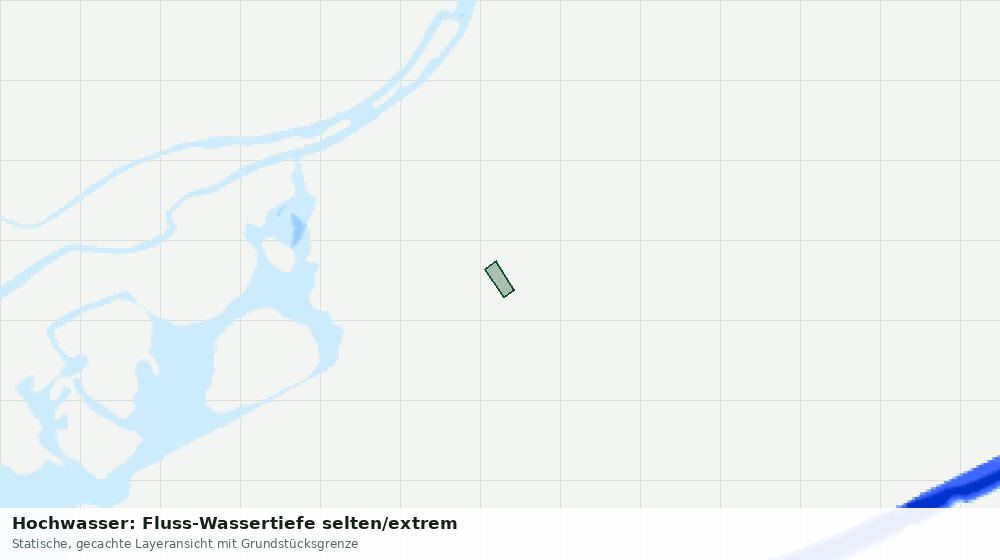 Statische Kartenansicht: Hochwasser: Fluss-Wassertiefe selten/extrem