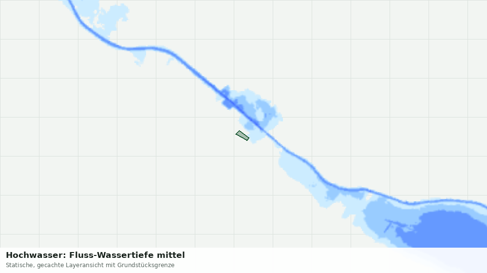 Statische Kartenansicht: Hochwasser: Fluss-Wassertiefe mittel