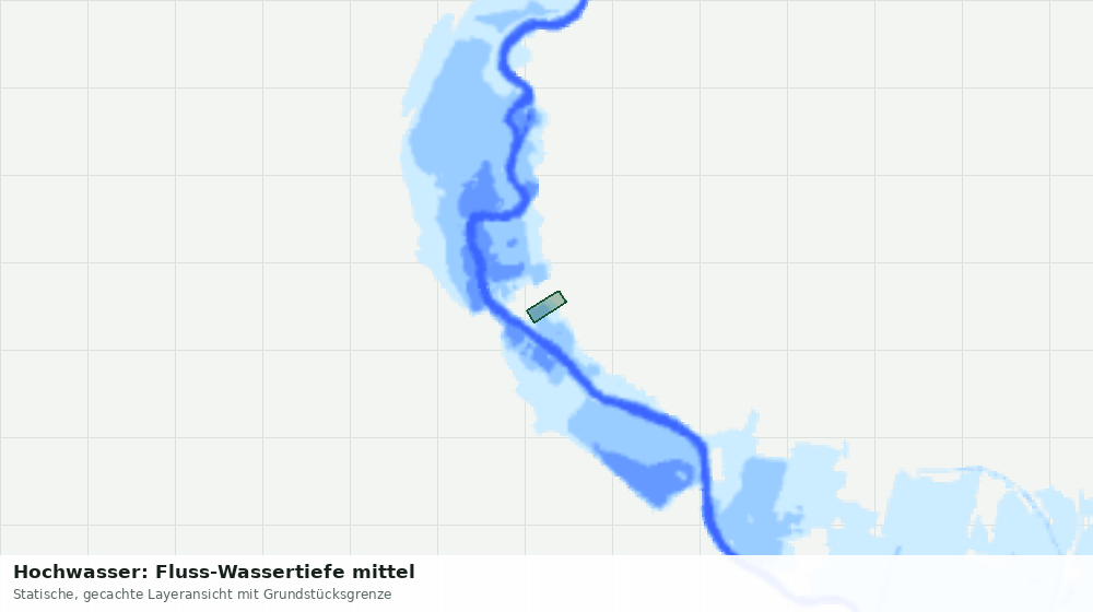 Statische Kartenansicht: Hochwasser: Fluss-Wassertiefe mittel