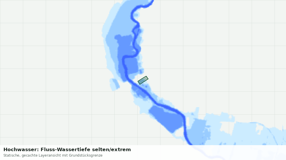 Statische Kartenansicht: Hochwasser: Fluss-Wassertiefe selten/extrem