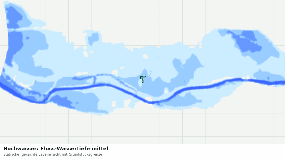 Statische Kartenansicht: Hochwasser: Fluss-Wassertiefe mittel