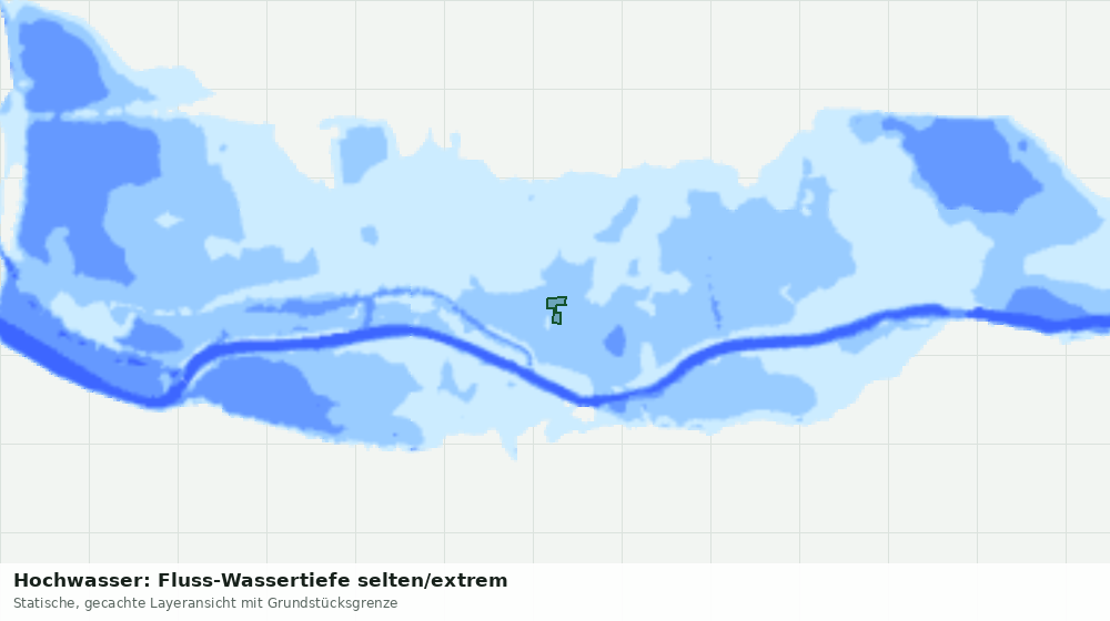 Statische Kartenansicht: Hochwasser: Fluss-Wassertiefe selten/extrem