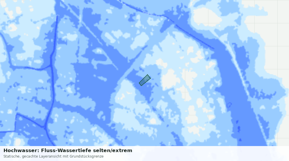 Statische Kartenansicht: Hochwasser: Fluss-Wassertiefe selten/extrem