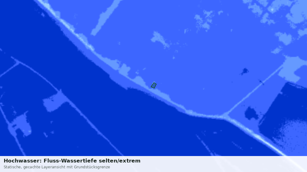Statische Kartenansicht: Hochwasser: Fluss-Wassertiefe selten/extrem
