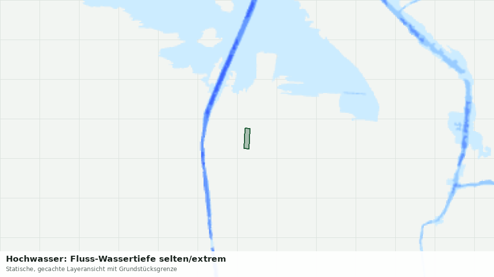 Statische Kartenansicht: Hochwasser: Fluss-Wassertiefe selten/extrem