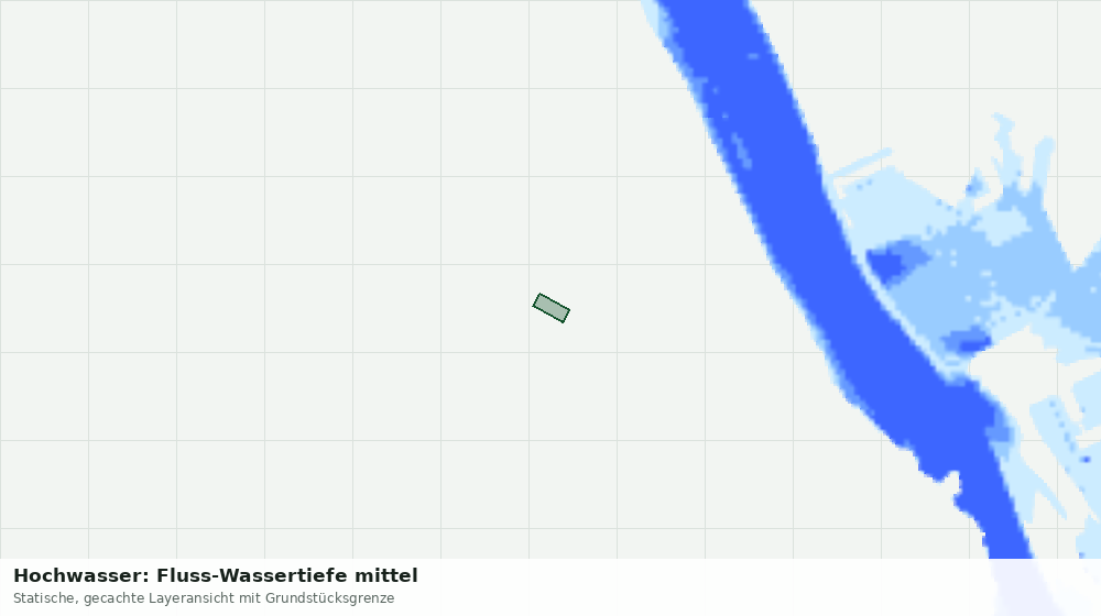 Statische Kartenansicht: Hochwasser: Fluss-Wassertiefe mittel